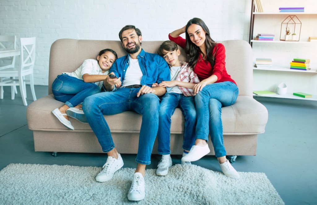 Family Watching TV