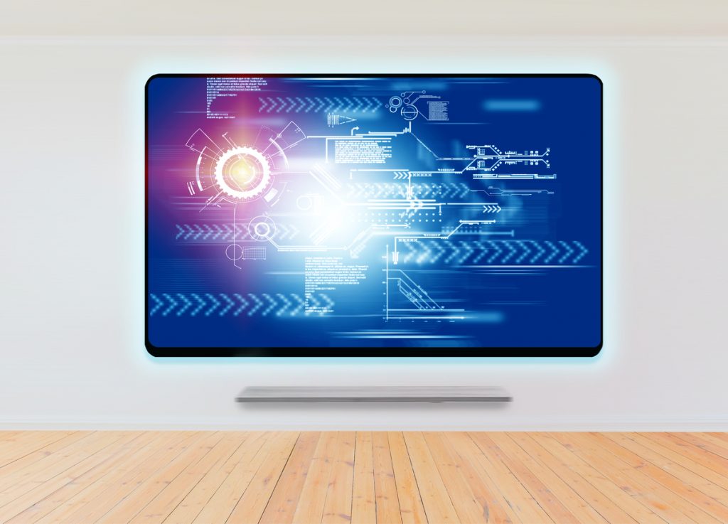 QLED TV technology on a screen