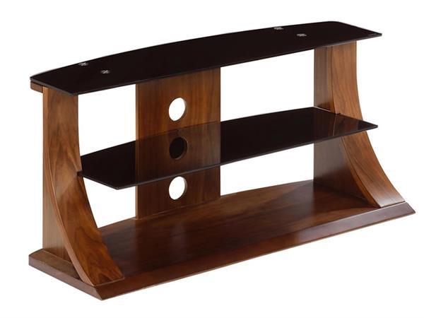 JF-201 1100mm Jual Curved Real Wood Walnut TV Stand